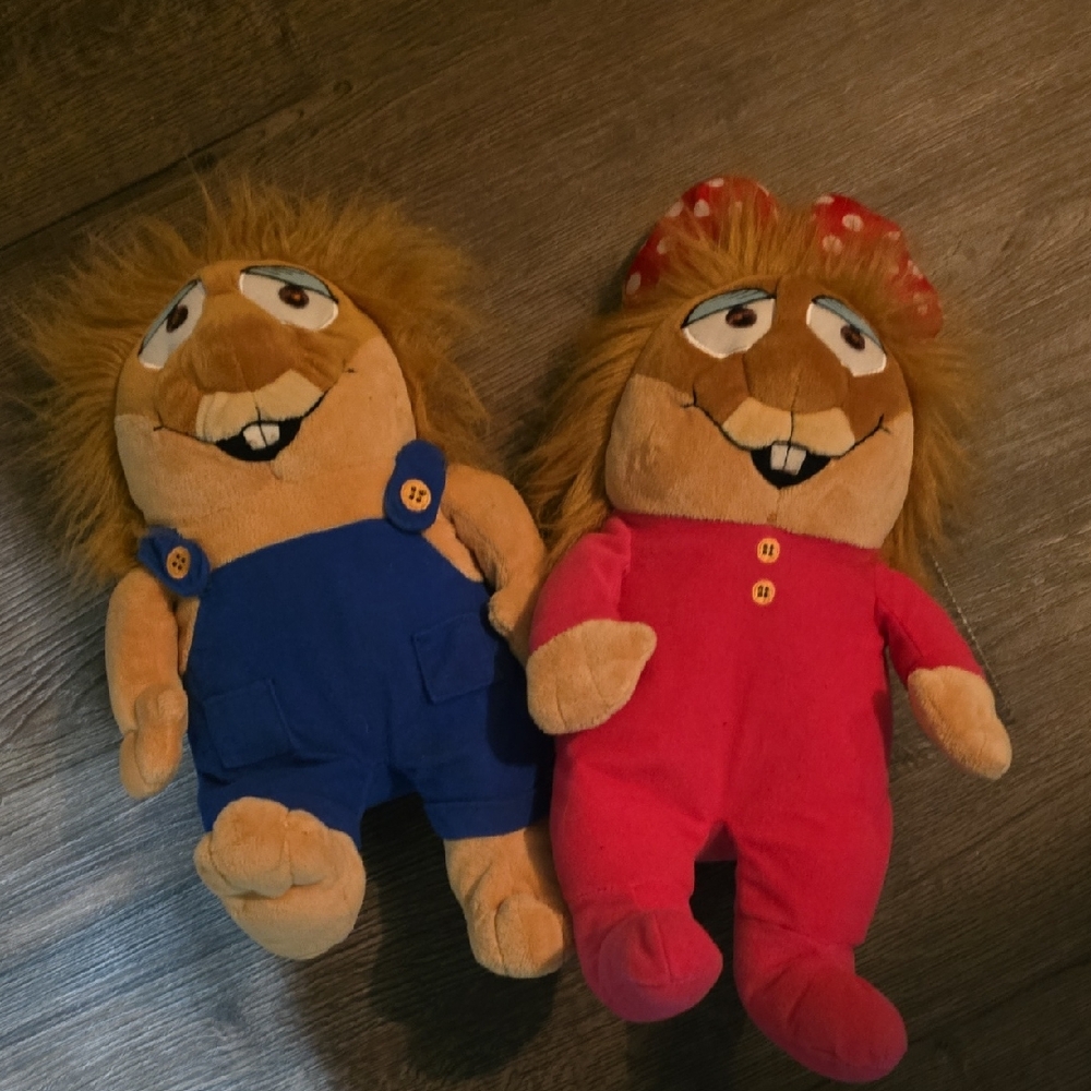 Adorable Plush Toy Set - Blue and Pink